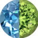Peridot and Blue Topaz